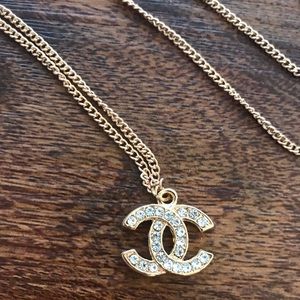 Gold necklace with CZs